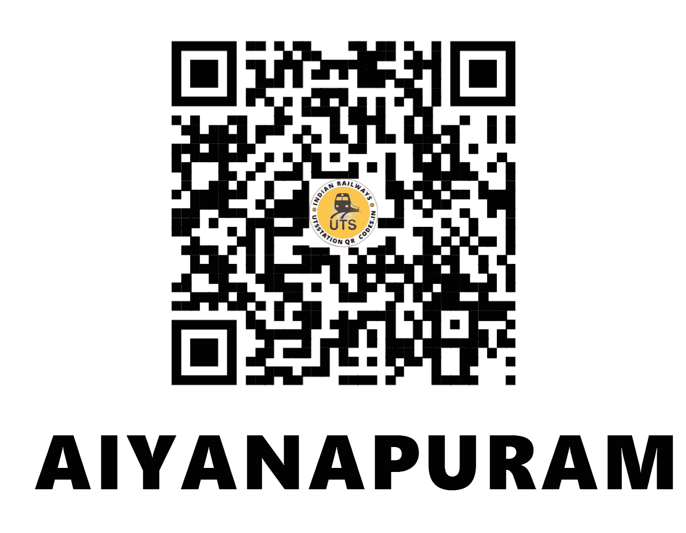 UTS QR Code for AIYANAPURAM - AYN - SR (TAMIL NADU)